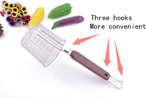 TENTA TENTA KITCHEN Stainless Steel Wire Mesh Spider Food Strainer Skimmer, 5.5-Inch, Basket...
