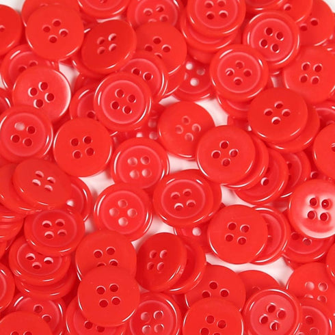 BaoQiu 15mm Red Plastic Buttons 5/8 Inch 150 Pieces Sewing Resin Buttons Four Holes DIY Craft Buttons...