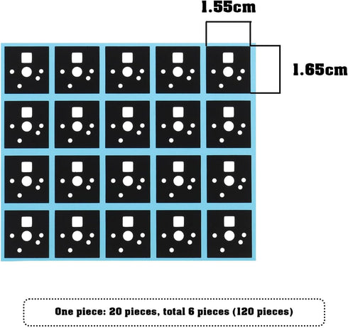 120pcs Keyboard Shaft Pads Mechanical Keyboard Shaft Film 1.65 x 1.55cm Poron Keyboard Switch Pad Compatible with Cherry MX Compatible with Gatero...