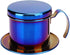 Coffee Drip Filter Pot Stainless Steel Vietnamese Style Coffee Maker Pot Coffee Drip Brewer for Home Kitchen Office Outdoor(blue)...
