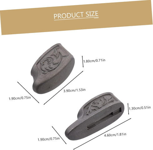 2pcs Knife Accessories Guards Replacement Finger Custom Knives for Supplies Hunting Hand Pommel Pommels and Silver Guard Handle Bolsters Steel Cas...