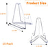 15 Pack Card Display Stands Acrylic Card Display Clear Mini Card Stands Sports Card Holder for Display Challenge Medals Baseball Card Trading Card...