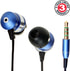 GOgroove AudiOHM HF Earbud Headphones with Mic, Deep Bass, & Comfortable Ear Gels (Blue) in-Ear Earphones Featuring Noise Isolating Design, Durabl...
