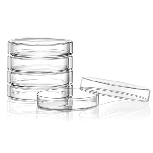 Huanyu 60mm Glass Petri Dish with Lids High Borosilicate Glass Petri Dishes Bacterial Culture Dishes for Lab Science Experiment (5pcs: 60mm)...
