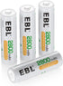 EBL AA 2800mAh High Performance Ni-MH Rechargeable Batteries, 4 Pack...