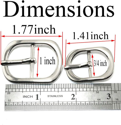 Halter Buckle 5PCS 1" Silver Oval Center Bar Belt Buckles Single Prong Strap Buckles Tri-Glide Slide Buckles...