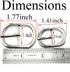 Halter Buckle 5PCS 1" Silver Oval Center Bar Belt Buckles Single Prong Strap Buckles Tri-Glide Slide Buckles...