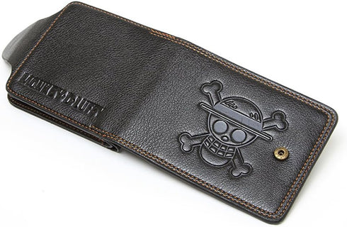 YJacuing OP Wallet - Straw Hat Pirates Jolly Roger Anime Stylish Bifold Wallet for Men (Faux Leather)...