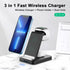 3 in 1 15W Dual Coils Wireless Charging Station, Compatible with iPhone 15/14//13/12/11/X/8 Series,Watch Series 8/7/6/SE/5/4,AirPods 3/2/Pro,and A...