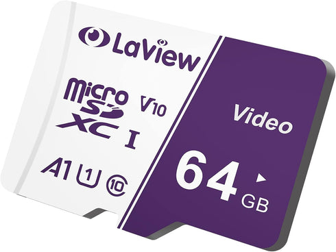 LaView 64GB Micro SD Card, Micro SDXC UHS-I Memory Card – 100MB/s,667X,U1,C10, FHD Video V10, A1, FAT32, High Speed Flash TF Card P500 for Compute...