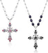 2 Pcs Crystal Cross Necklace Y2k Necklaces Vintage Goth Pearl Necklace Aesthetic Cross Choker Pearl Chain Necklace Gothic Cross Pendant for Women ...