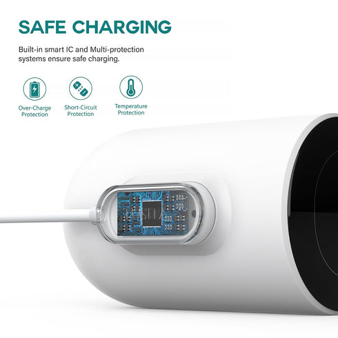 TUSITA 10-ft. Indoor Magnetic Charging Cable Compatible with Arlo Ultra 1 2, Pro 3 4 5 2K - 3M, White...
