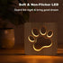Dog Paw Wood Night Light, Puppy Art Decor Lettered Slat Box Sign, Cartoon Hollow Design for Dog Lover Bedroom, Children Kids...