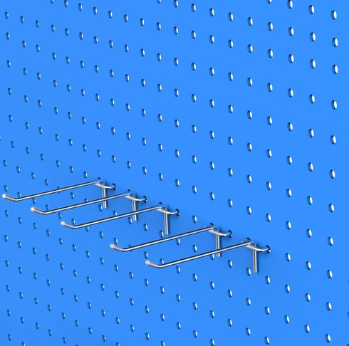 31 Pieces 4 Inch Silver Pegboard Hooks Heavy Duty Pegs Pegboard Accessories for 1/4 in and 1/8 in Peg Boards in Garages, Tool Sheds, Basements etc...