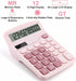 Office Desk Calculator, Cute Calculator for Kids, Basic Calculators Desktop, Dual Power Simple Financial Calculator with Big Button Large Display ...