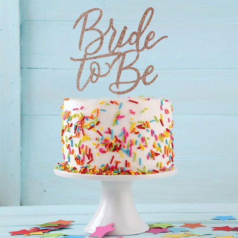 Rose Gold Bride To Be Cake Topper Bridal Wedding Shower Cake Topper for Wedding Shower Bachelorette Party Cake Decorations (Double-sided Glitter)...