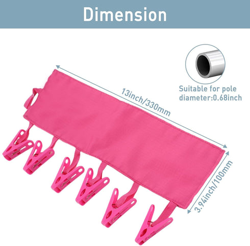 TamBee Travel Hangers Foldable for Suitcase Clothespin Travel Portable Folding Clothes Drying Hanger with 6 Clips Pack of 3 (Black, Red, Rose red)...