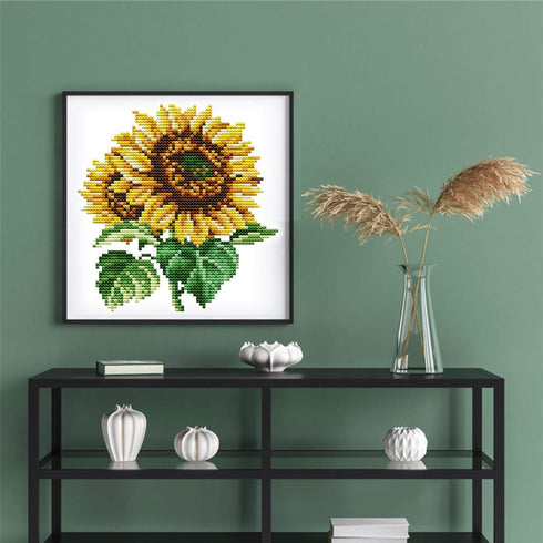 Printed Cross Stitch Kits 11CT 9X9 inch 100% Cotton Holiday Gift DIY Embroidery Starter Kits Easy Patterns Embroidery for Girls Crafts DMC Stamped...