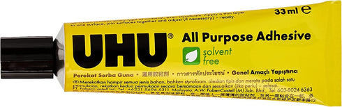 UHU All Purpose Adhesive Clear Glue 33ml Tube (PACK of 3)...