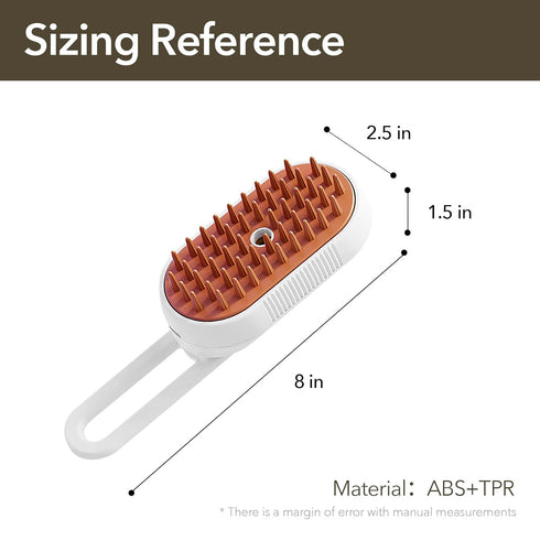 New 3-in-1 Cat Steam Brush With Enhanced Spray, Long Comb Steamy Brush for Shedding, Hair Remover, Cloud Care Water Brush for Long & Short Hair In...