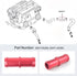 Aluminum Heater Hose Connector Compatible with 370Z Infiniti G35 G37 QX50 Q60 Q70 M35 M37 Replacement#92417-JK20A...