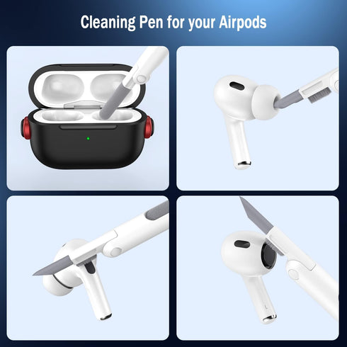 R-fun Airpods Pro Case (2nd/1st Gen,2023/2022/2019) with Secure Lock & Cleaning Kit, Music Headset Earphone Protective Case Cover Compatible with ...