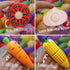 Wooden Play Food for Kids Kitchen Toys for Toddlers Cutting Pretend Toy Food Wooden Fruits Vegetables Gift for Boys Girls Educational Toys...