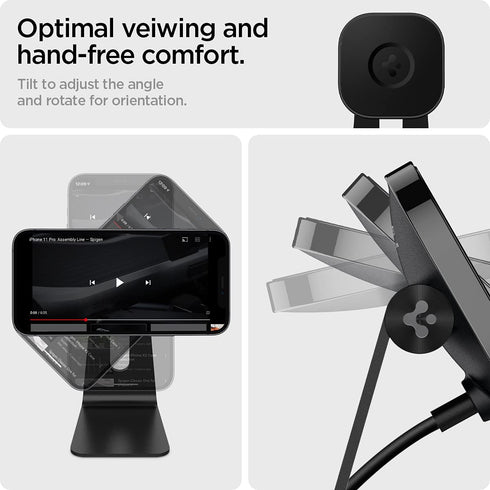 Spigen OneTap Pro (MagFit) Designed for Magsafe Stand Wireless Charger Stand Compatible with iPhone 15, iPhone 14, iPhone 13, iPhone 12 Models, Ai...