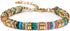 Colorful Gold Bracelets for Women, Stack Bangle Beaded Stone Jewelry Accessories Set for Woman, Trendy Fashion Jewelry Gifts...