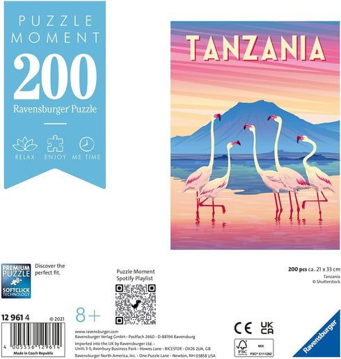 Ravensburger Puzzle Moment: Tanzania 200 Piece Jigsaw Puzzle for Adults - 12961 - Every Piece is Unique, Softclick Technology Means Pieces Fit Tog...