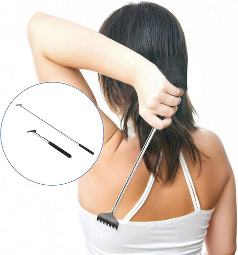 2 Pack Portable Extendable Back Scratcher, Stainless Steel Telescoping Back Scratcher with Beautiful Present Packaging...