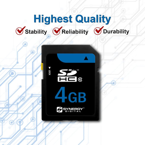 Synergy Digital 4GB Secure Digital SDHC Memory Card, Compatible with Canon Powershot A560 Digital Camera - Class 10, 20MB/s, 300 Series...