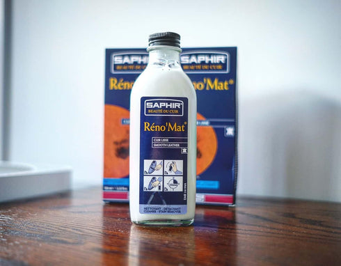 Saphir RenoMat Leather Cleaner, Conditioner and Stain Remover - Repares Leather - Removes Polishes, Waxes and Dirt - 100mL...