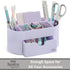 Lavender Desk Organizer for Office Supplies and Desk Accessories - Pen Holder Desktop Organization for Room College Dorm Home School (White Lavend...