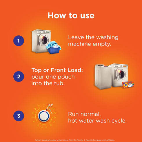 Washing Machine Cleaner by Tide, Washer Machine Cleaner with Oxi for Front and Top Loader Washer Machines, Deep Cleaning Odor Eliminator, 3 Month ...