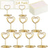 24 Pcs Mini Place Card Holders and 24 Pcs Place Cards with Gold Foil Border, Table Number Stand with Heart Shape, Table Card Holder Photo Picture ...