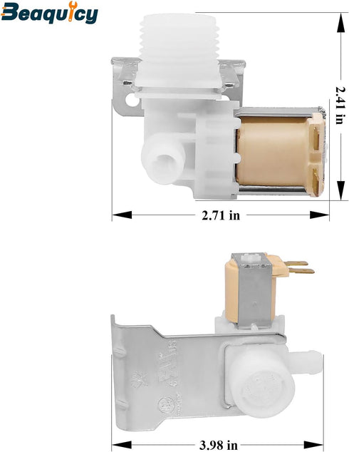 807047901 Dishwasher Water Inlet Valve OEM by Beaquicy - Replacement for Frigi-daire Ken-more Crosley Dishwasher - Replaces 33199020 3315025 AP5948913 PS986506 EAP9865067
