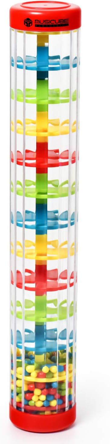 MUSICUBE 12 Inch Baby Rainmaker Toy Rain Stick Musical Instrument for Baby Infant Toddler Raindrop Sound Shakers & Rattle Sensory Musical Toys for...