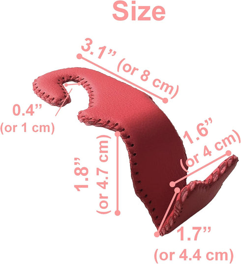 Car Hooks for Purses and Bags Cute Leather (2 pcs, Black with Red Edge) Cat Shape Car Essentials for Women Interior Cute Car Accessories Cute Aest...