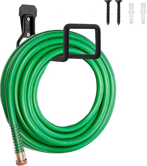 Hose Holder- Heavy Duty Metal Hanger Wall Mount, Hook for Garden Hose/ Expandable/ Hose Reel / Water / Pocket / Flexable / Magic Hose (Black)...