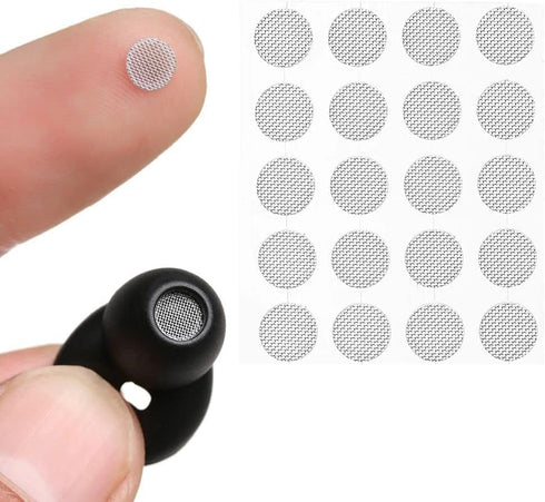 20Pcs/Set Silver Earbuds Filters Earphone Filter Mesh,Earbud and in-Ear Headphones Earphone Protective Filters Earphone Accessories Over-Ear Headp...