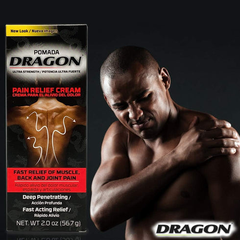 Pomada Dragon. Pain Relief Cream. Fast Acting. Analgesic for Muscles and Joints Associated with Simple Backache, Arthritis, Strains, Bruises, and ...