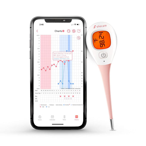 Digital Basal Body Thermometer for Ovulation with Backlight LCD Display backlit,Fertility BBT Thermometer High Precision Oral Thermometer,Accurate...