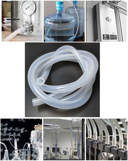Silicone Tubing 5/16" ID×7/16" OD Food Grade Pure Silicone Tube Hose Flexible High Temp for Home Brewing, Winemaking, Beer Line, Aquaponics Kegara...