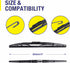Back Windshield Wiper Blades 13 Inch (Pack of 2), Replacement For Honda CRV 2016 2015 2014 2013 2012 And More, Premium All-Season Rear Wiper Blade...