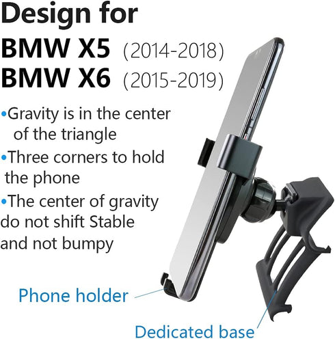 Car Phone Holder for BMW X5 2014-2018?X6 2015-2019 SUV sDrive35i xDrive35i 40e 35d F15 F16 Auto Accessories Navigation Bracket Interior Decoration...