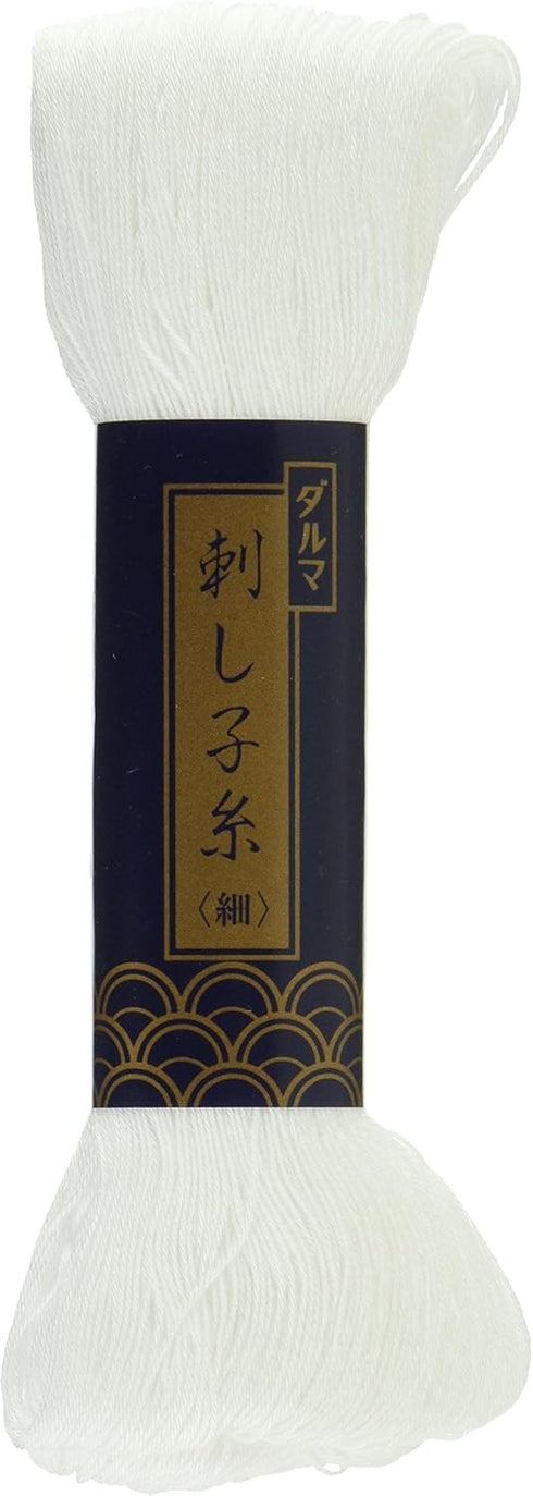 Daruma Sashimi Thread Fine Line 500.9 ft (170 m) Col.1 White 5 Skeins Set...