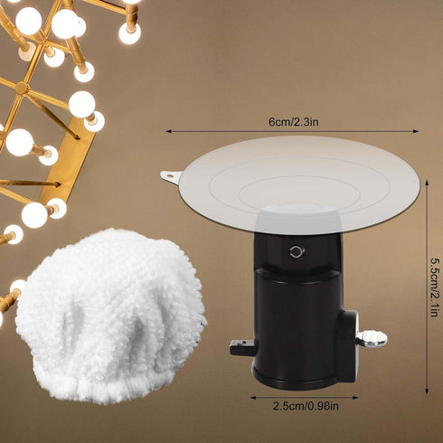 Light Bulb Changer for High Ceilings, with Rope & Anti-Dust Cloth Suction Cup Light Bulb Remover Light Bulb Changing Tool Compatible with DocaPole...