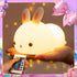 One Fire Night Light for Kids Room, Timer Baby Toddler Nursery Animal Battery Remote Kawaii Night Lamp, Cute Decor Easter Bunny Gift/ Basket Stuff...