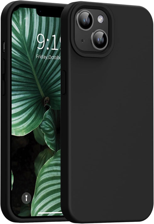 OuXul for iPhone 14 Case, iPhone 13 Case Shockproof Liquid Silicone Protective Phone Case with Soft Anti-Scratch Microfiber Lining Ultra Slim Drop...